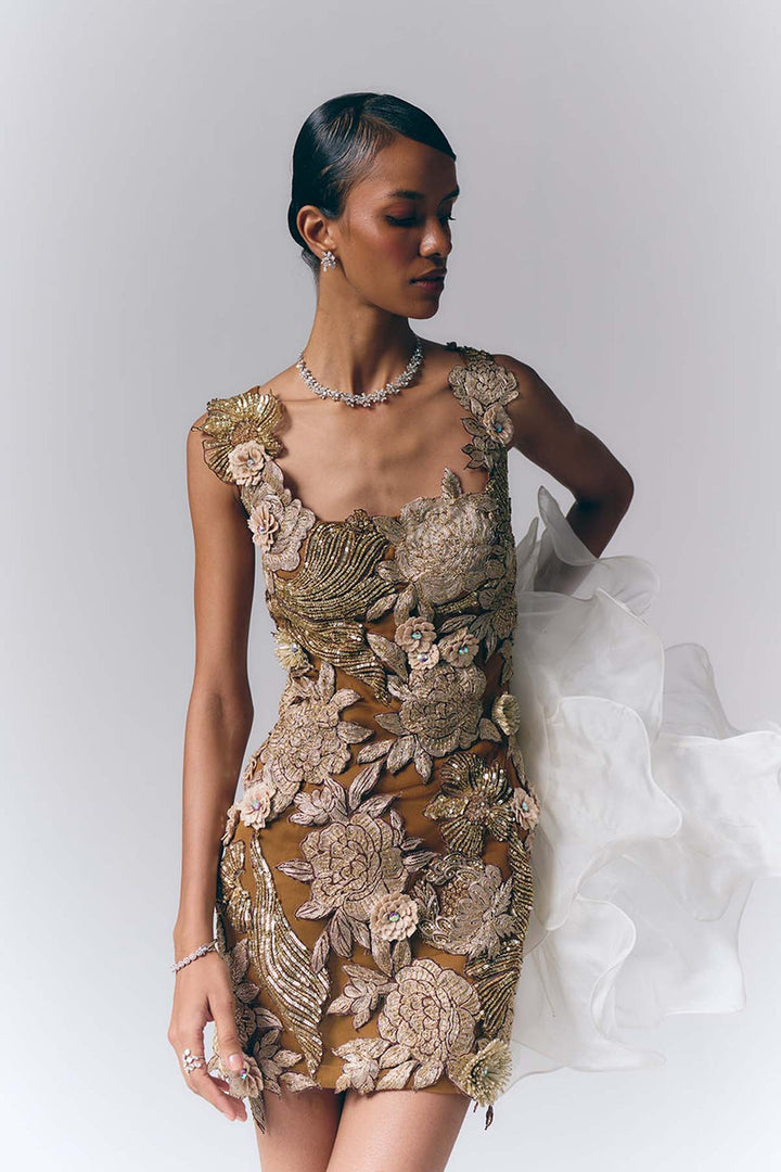 Mettalic Mini Dress|VARUN BAHL