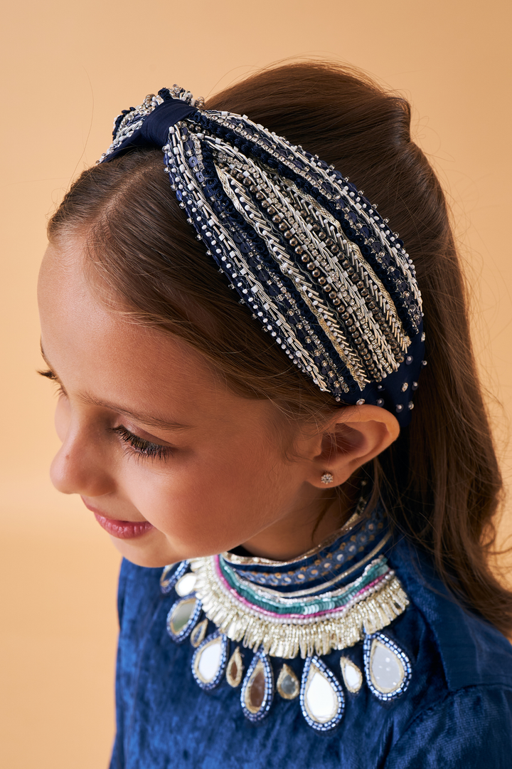 Taylor Navy Ladies Embellished Headband| Joey & Pooh