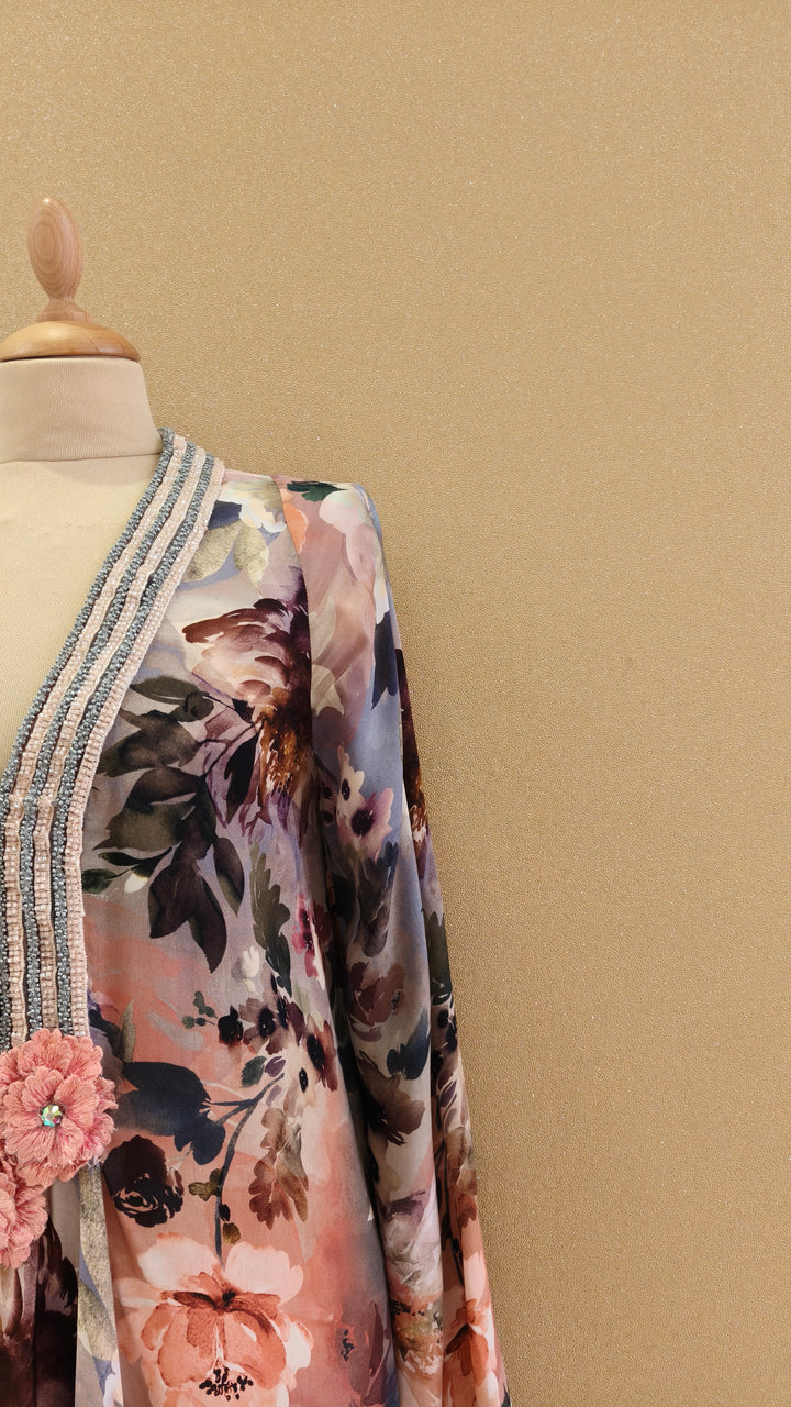 Multicolor Floral Printed Dress | VARUN BAHL
