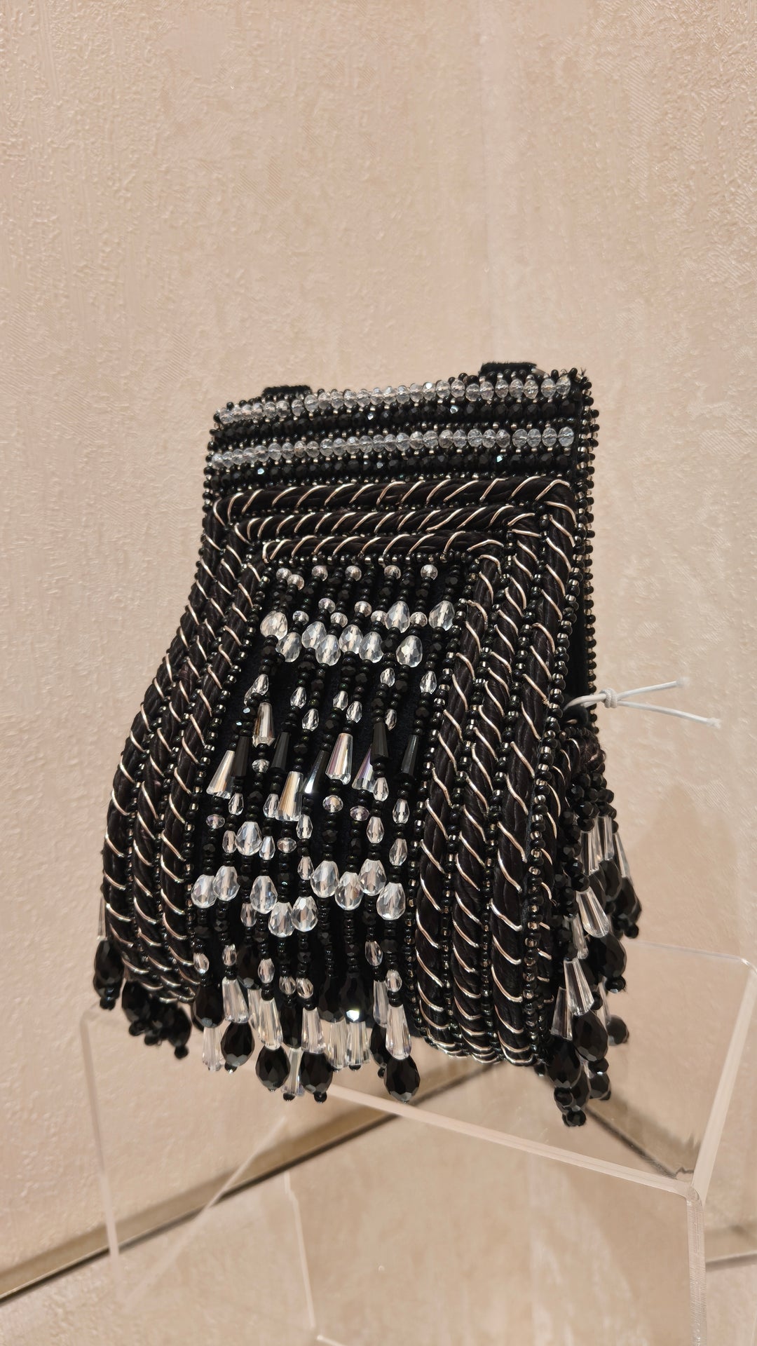 Handmade Black & Silver Embellished Potli Bag|Al Falah
