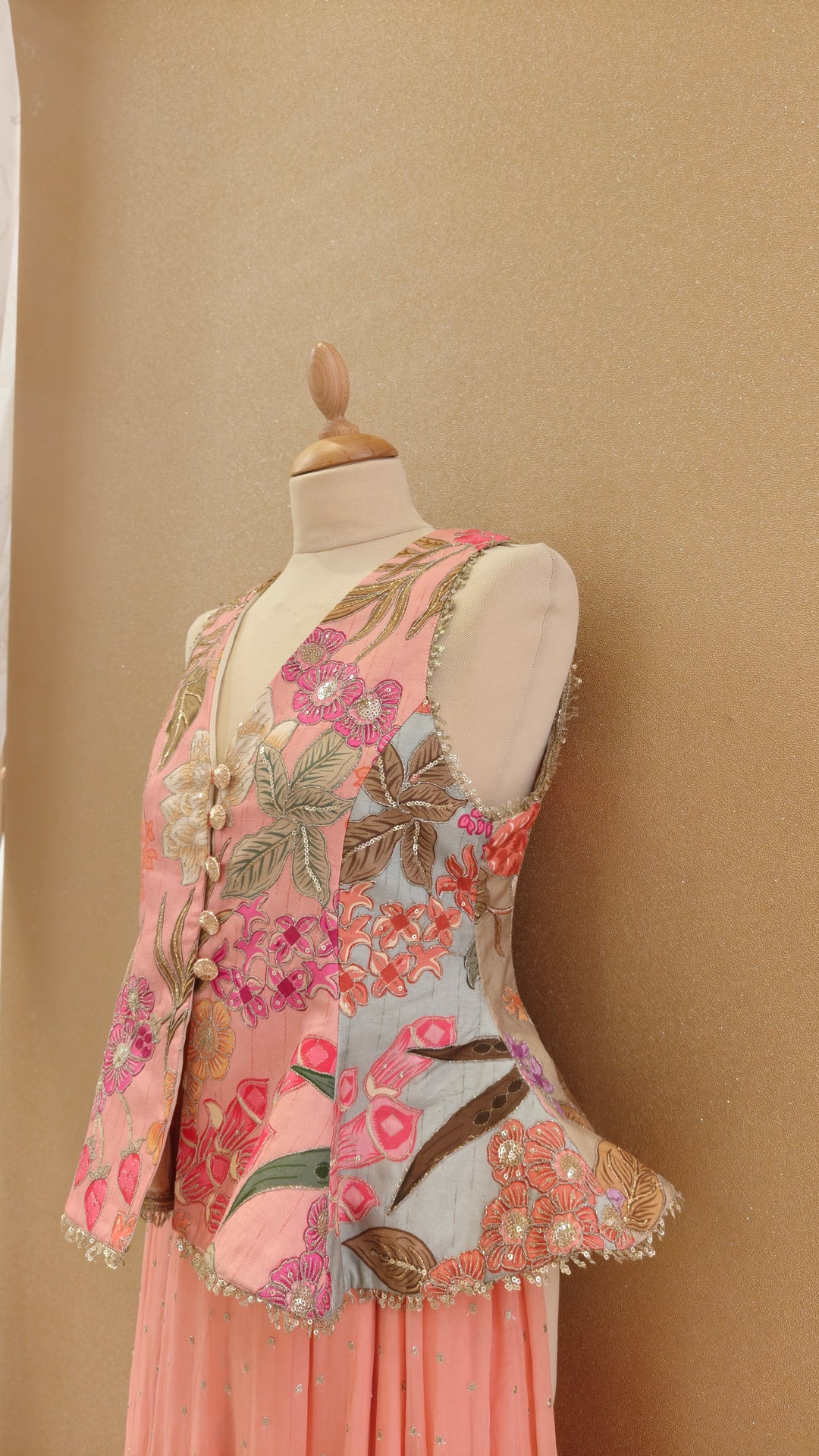 Pastel Floral Peplum Top & Balloon Pants Set| Private Collection