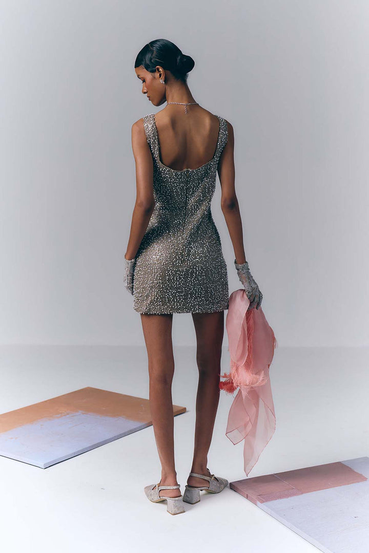 Embroidered Short Dress|VARUN BAHL