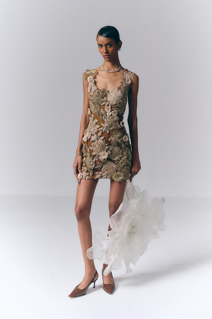 Mettalic Mini Dress|VARUN BAHL