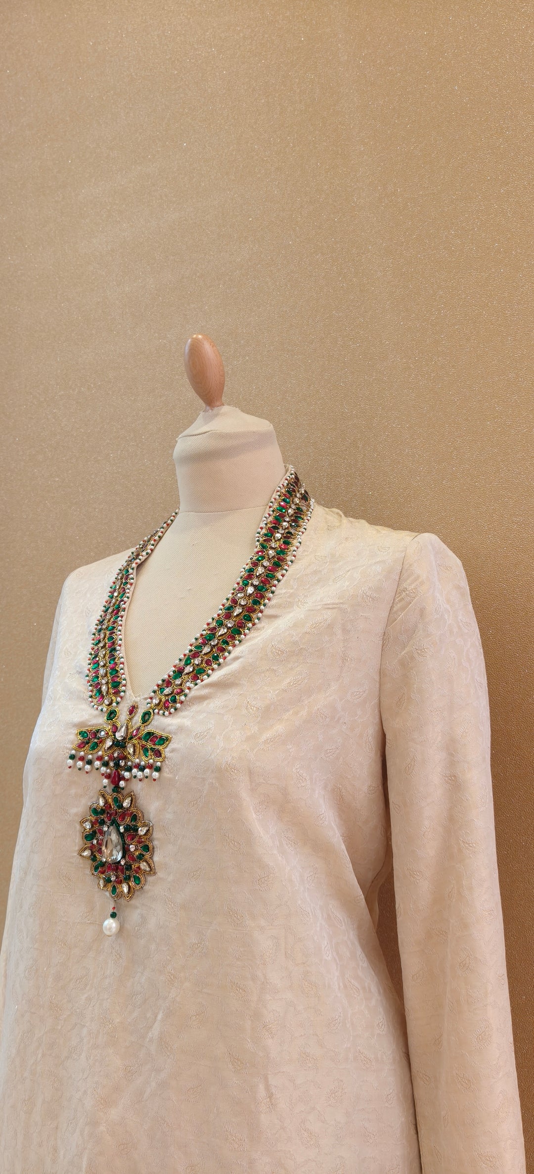 Royal Darbar Raw Silk Tunic Top and Pant | Duchess Kumari
