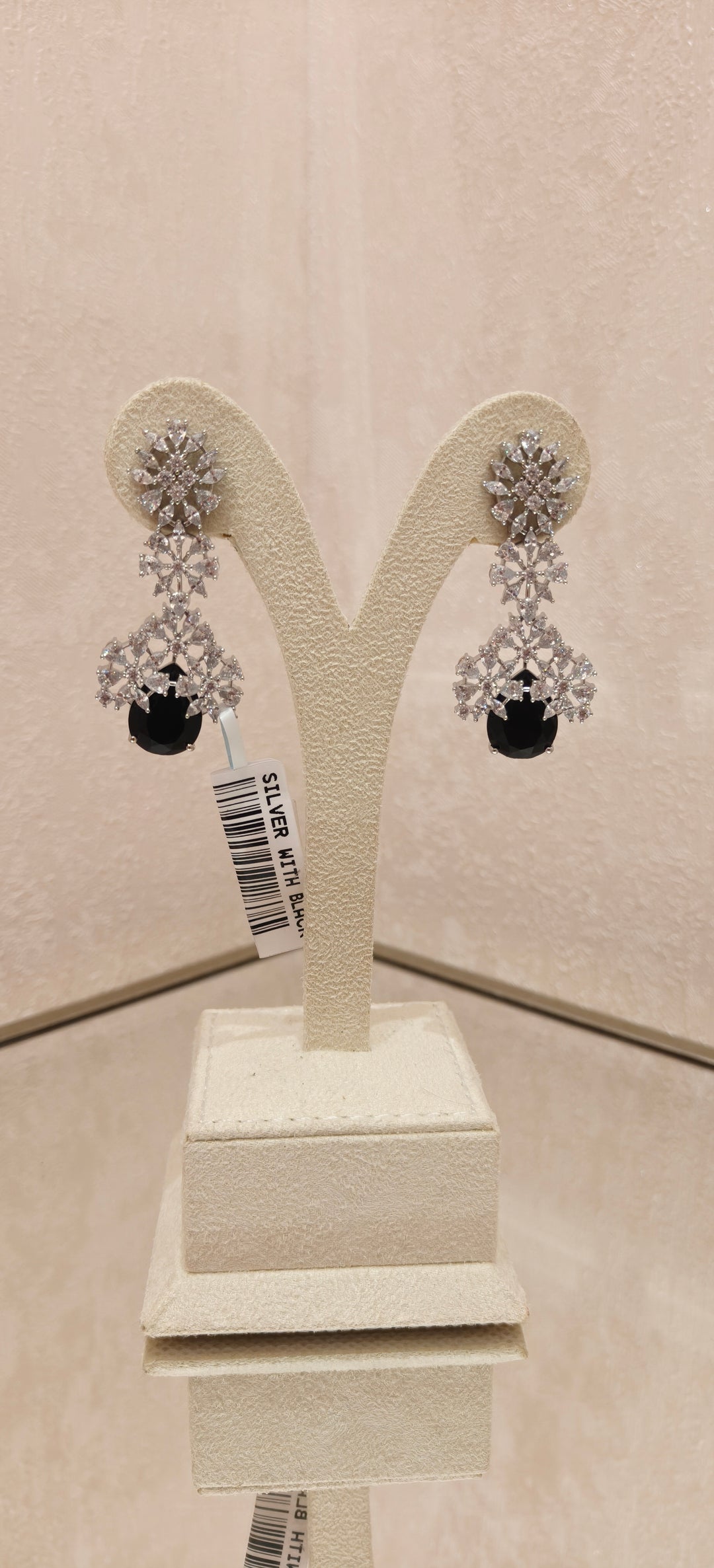 Radiant Pear-Cut Crystal Cascade Earrings|Inaayat By Divya Taimni