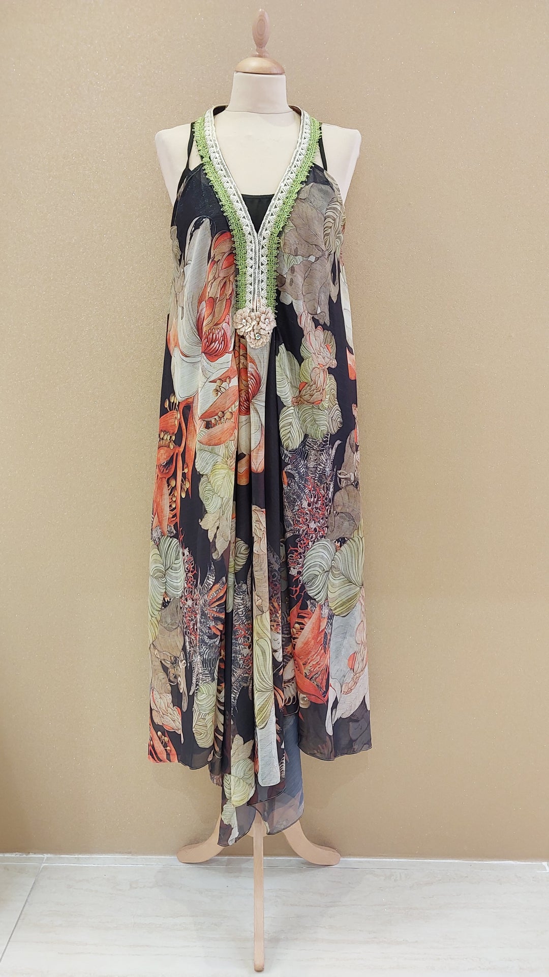 Black Floral Dress| VARUN BAHL