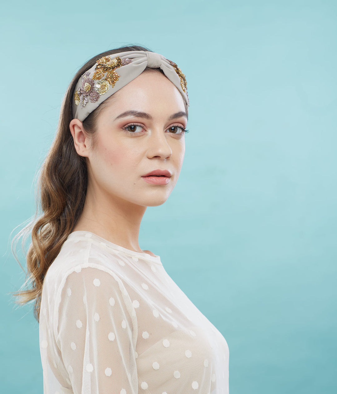 Kendall Nude Hand Embellished Headband| Joey & Pooh