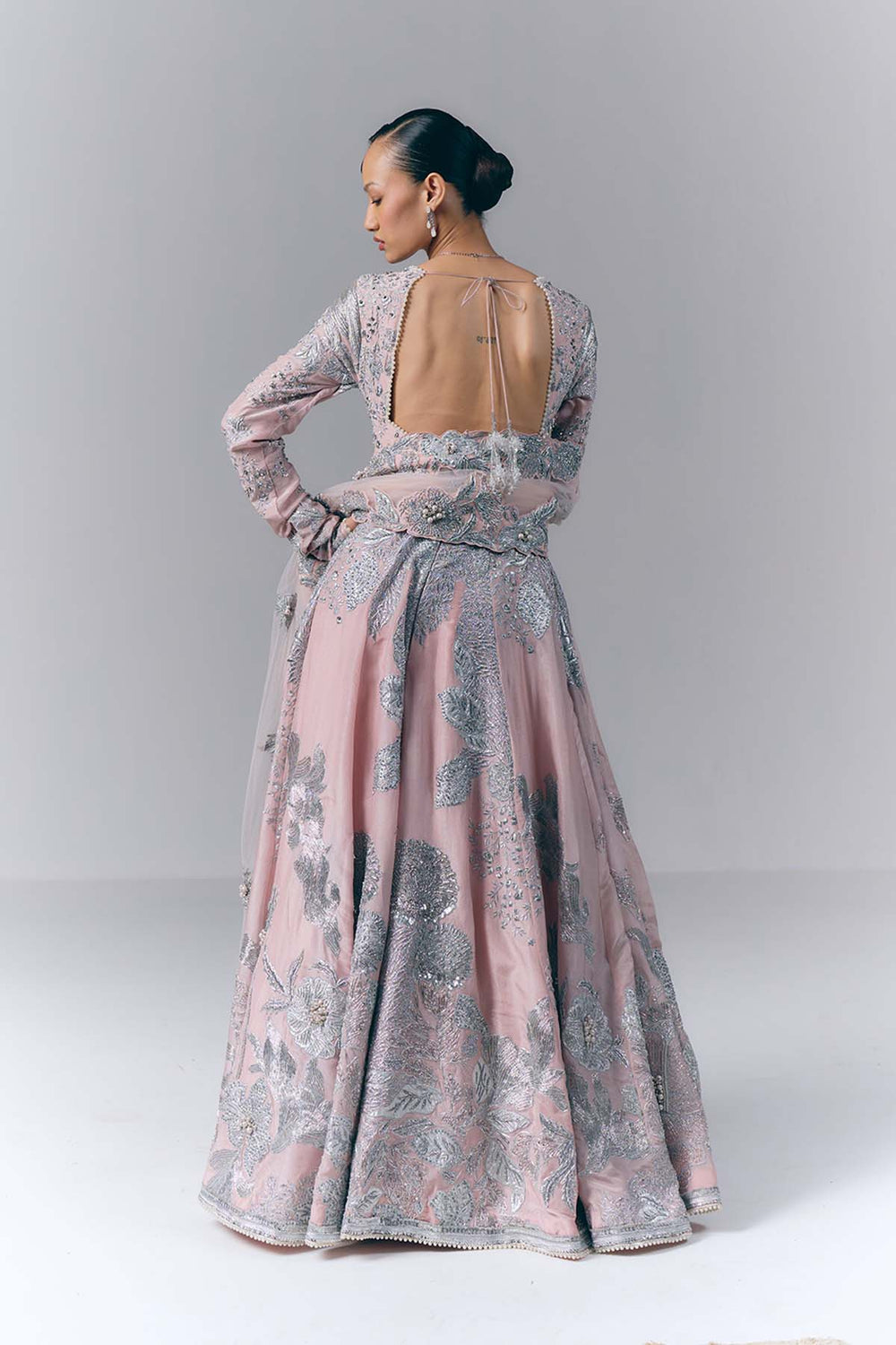 Pink Garden Anarkali Set|VARUN BAHL