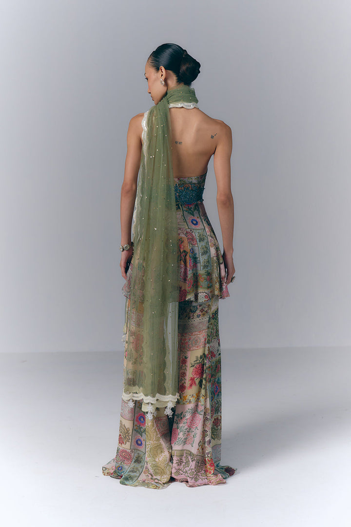 Eden Bloom peplum Set|VARUN BAHL