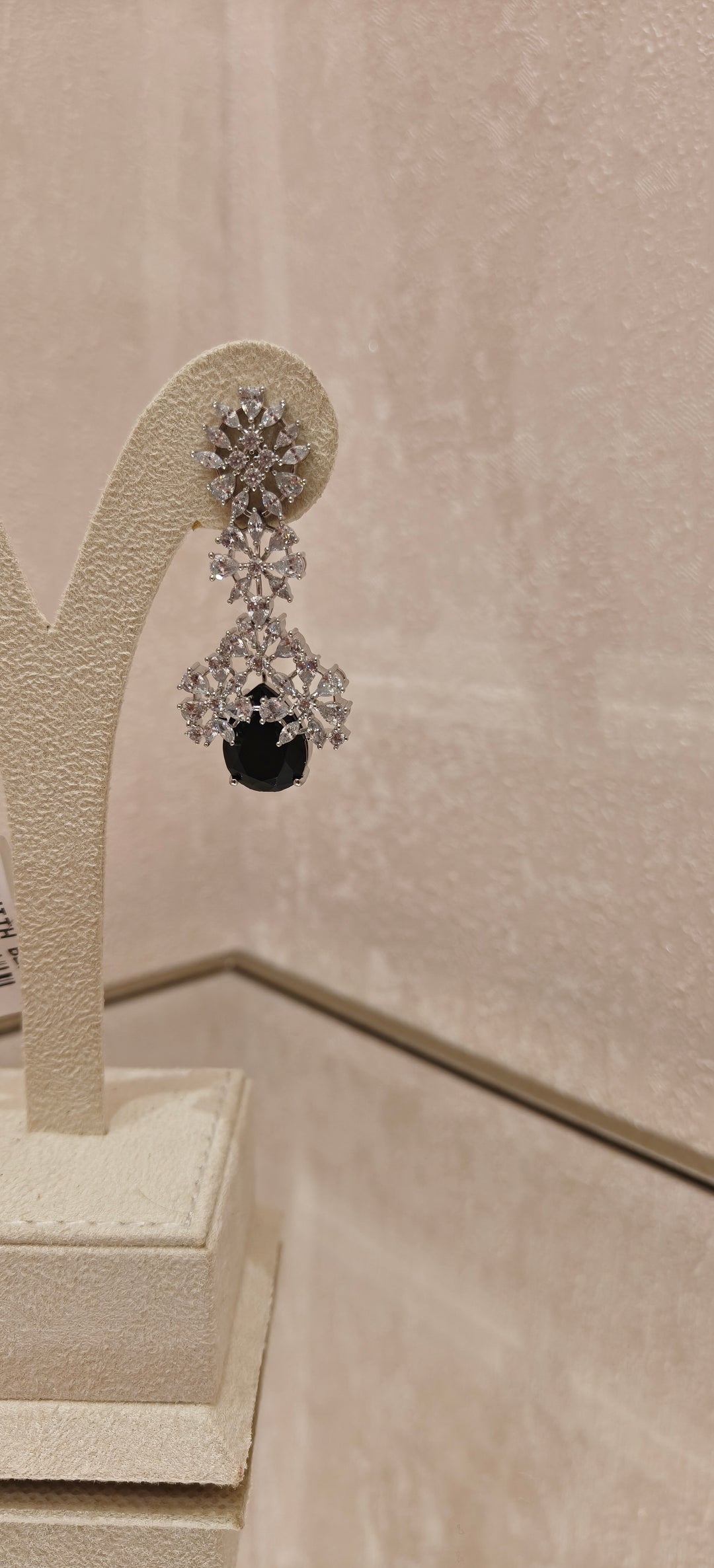 Radiant Pear-Cut Crystal Cascade Earrings|Inaayat By Divya Taimni