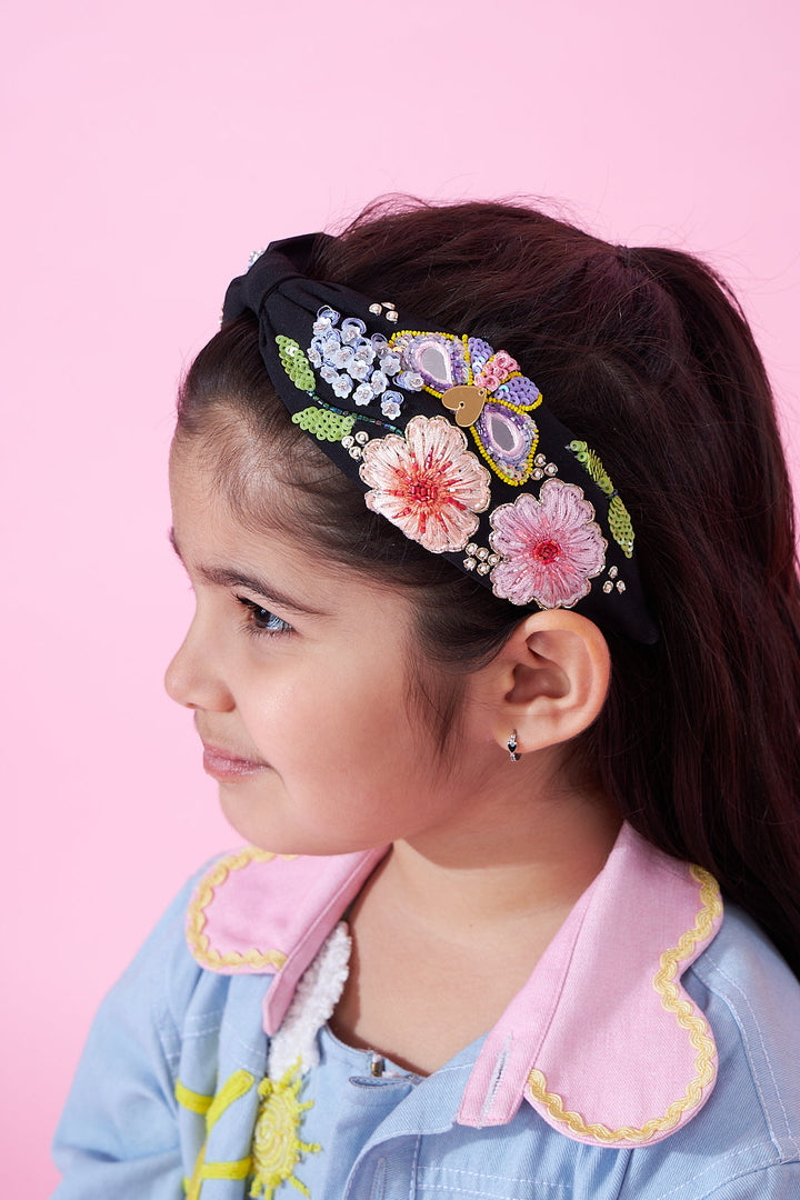 Nora Black Embellished Headband| Joey & Pooh