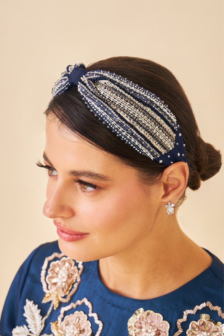 Taylor Navy Ladies Embellished Headband| Joey & Pooh