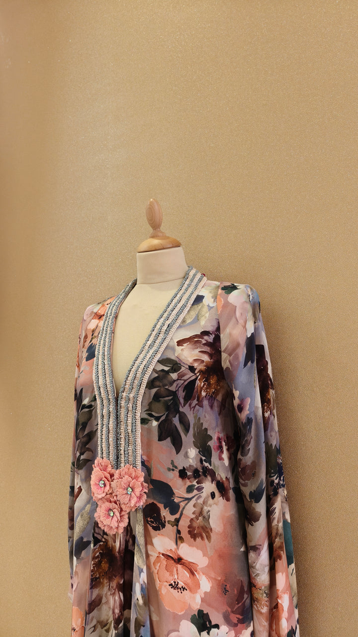 Multicolor Floral Printed Dress | VARUN BAHL