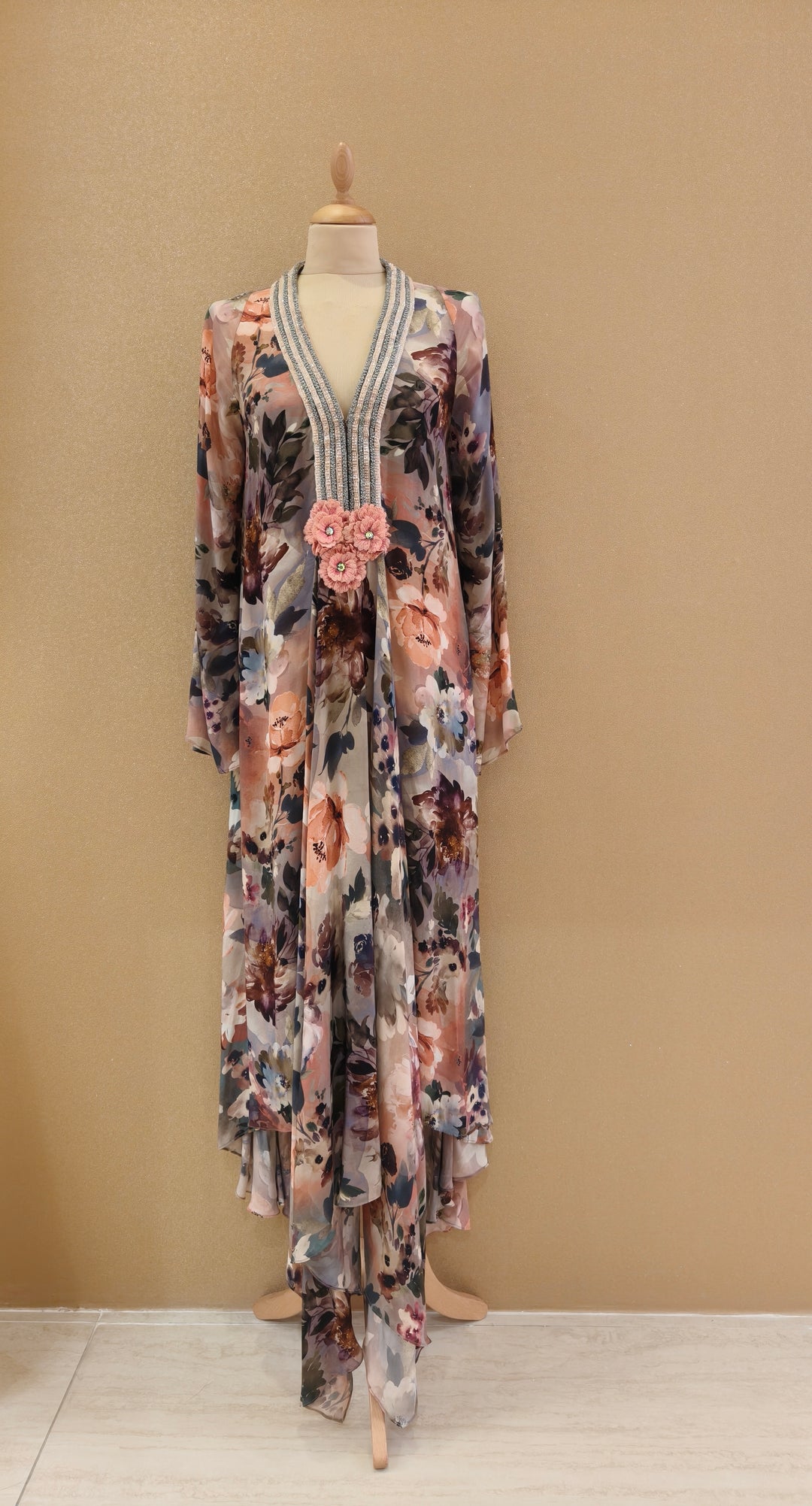 Multicolor Floral Printed Dress | VARUN BAHL