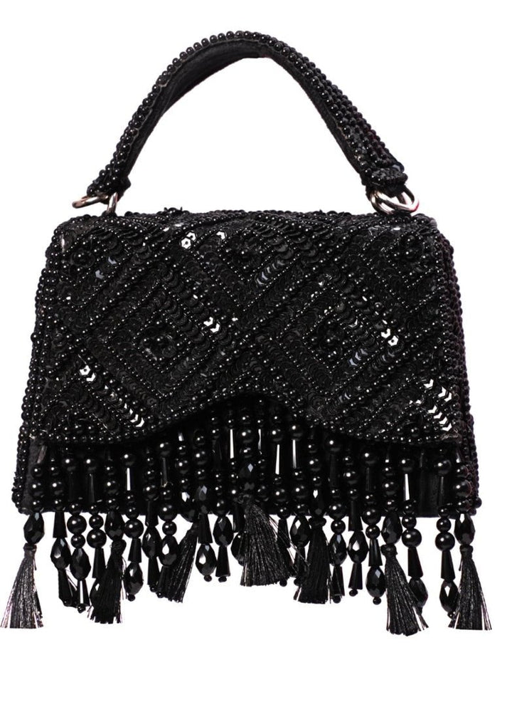 Midnight Beaded and Tassled Evening Bag| Al Falah