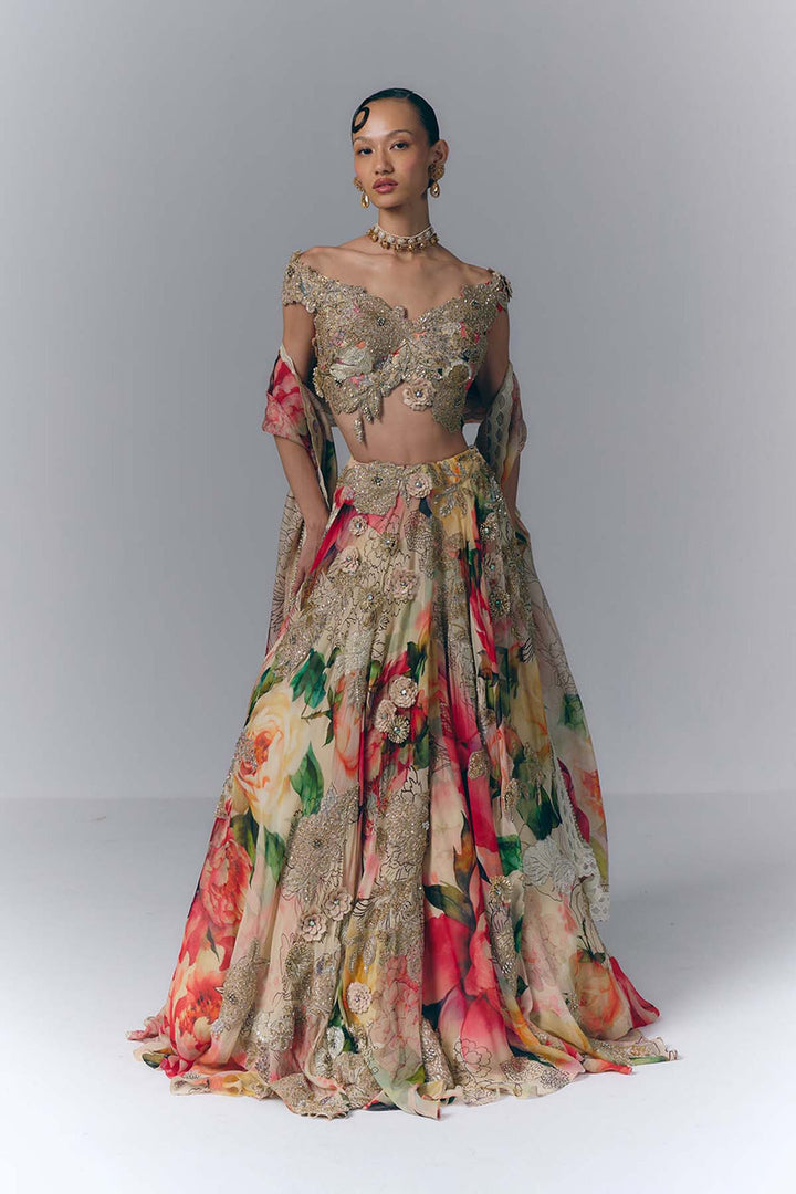 Multicolored Lehenga Set|VARUN BAHL