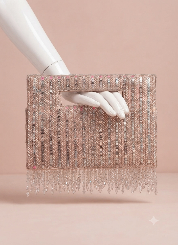 Shimmering Beaded Evening Clutch |Al Falah