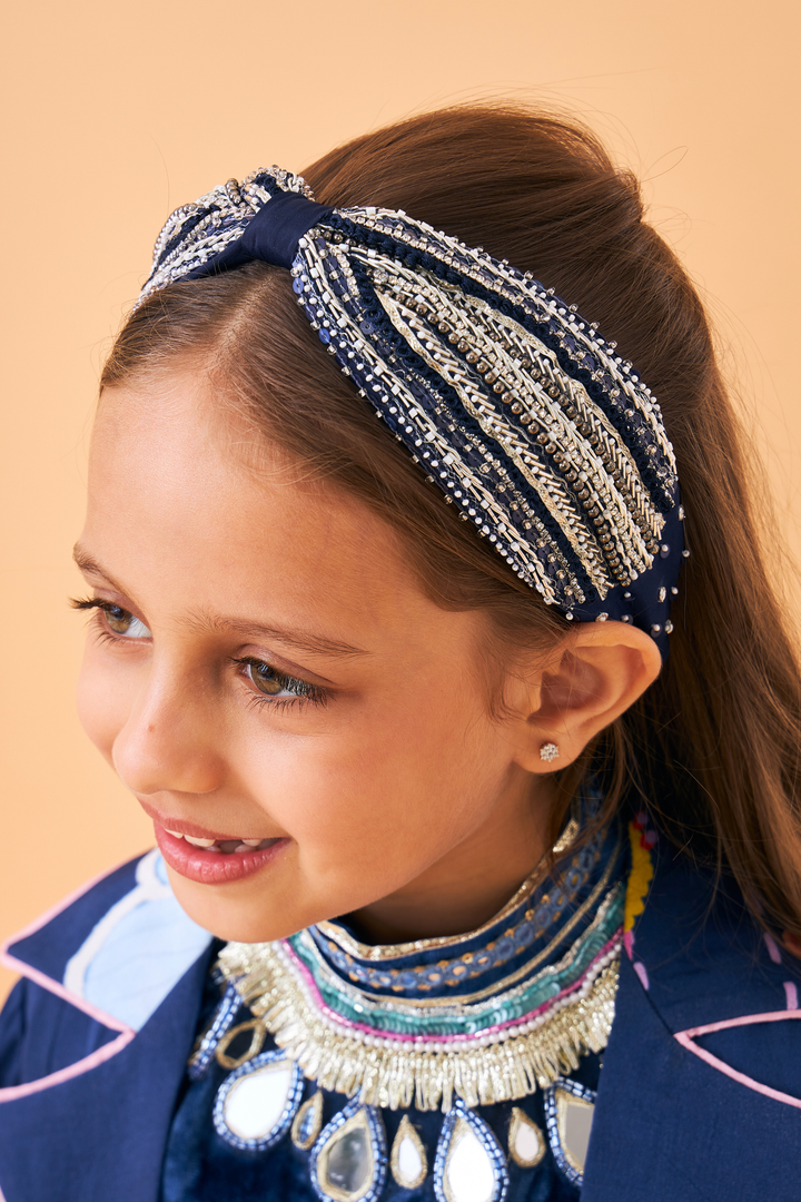 Taylor Navy Ladies Embellished Headband| Joey & Pooh