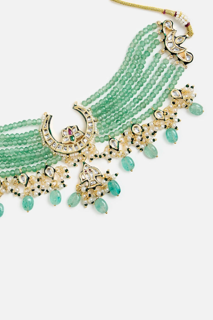 Beaded Kundan Choker Set| Vivinia by Vidhi Mehra