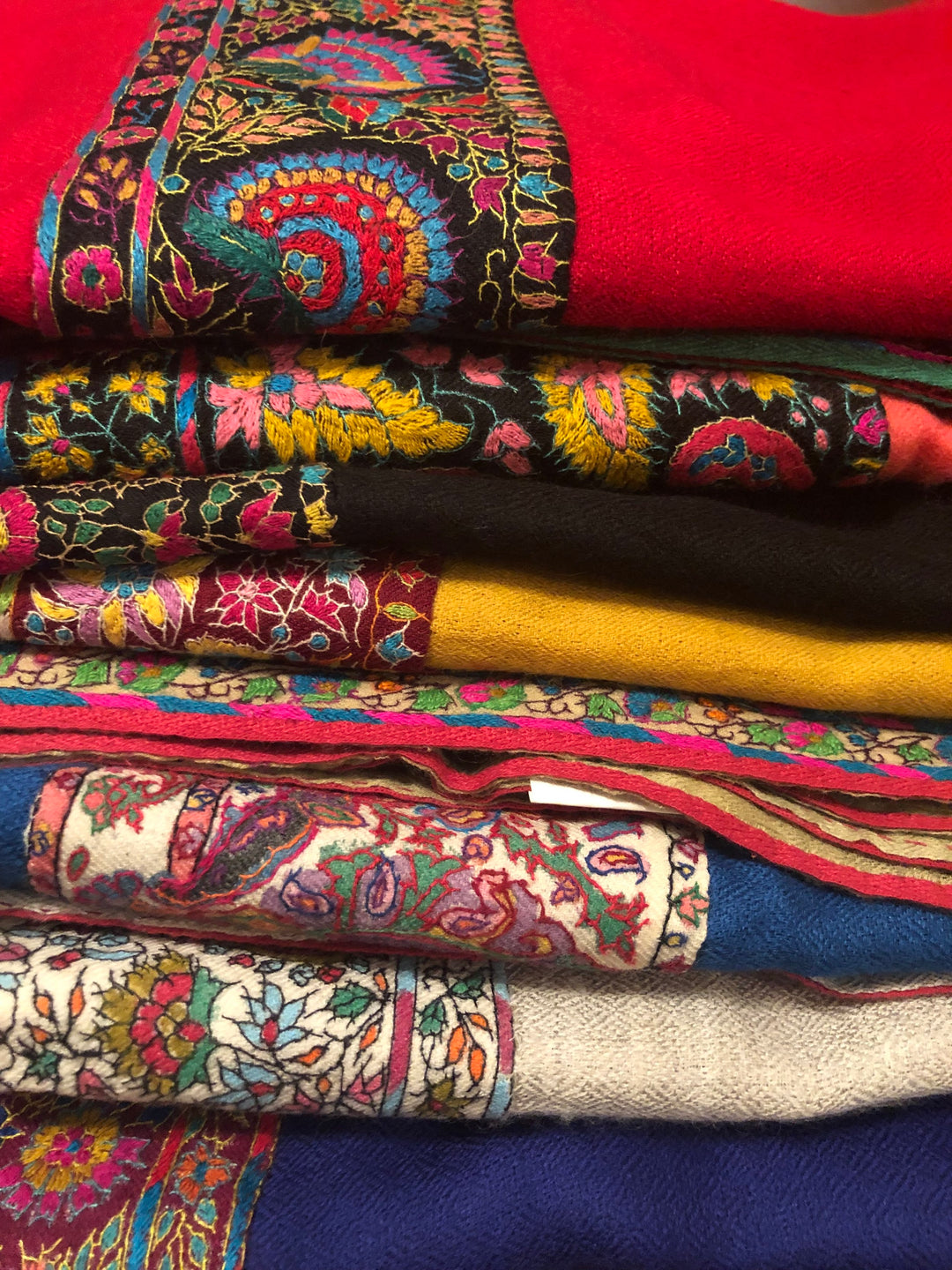 Tehzeeb Rose Pink Wool Shawl With Kalamkari Border