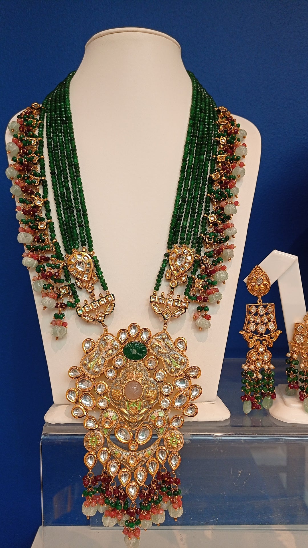 Anamika Green Bridal Kundan Necklace Traditional Indian Bridal Jewellery Set| |Inaayat by Divya Taimni