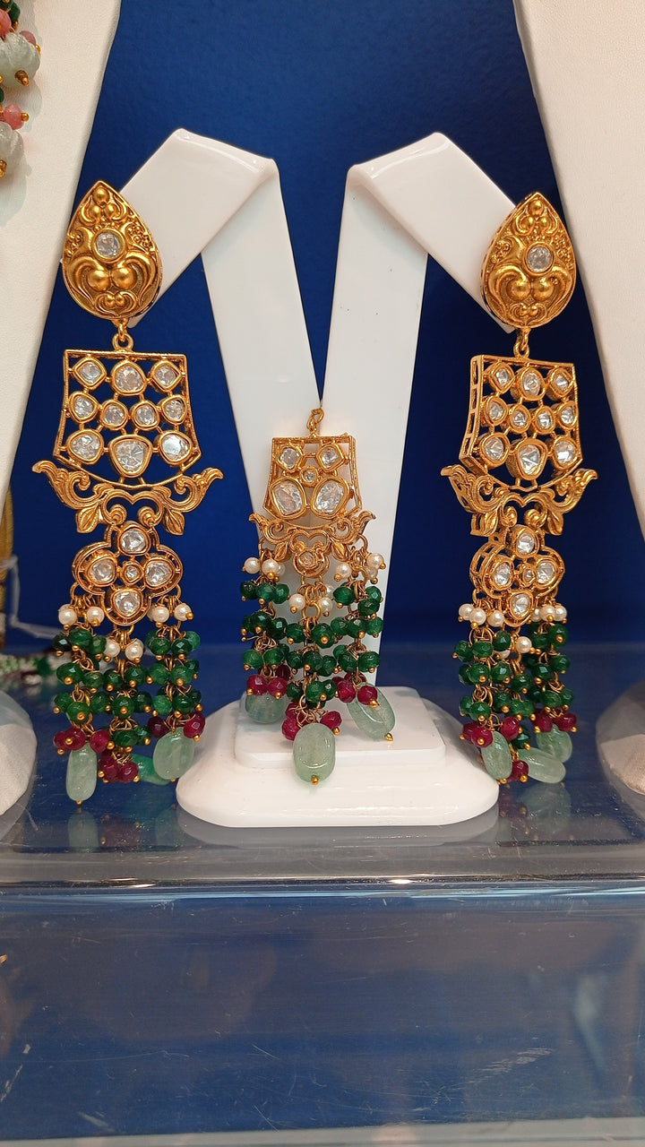 Anamika Green Bridal Kundan Necklace Traditional Indian Bridal Jewellery Set| |Inaayat by Divya Taimni