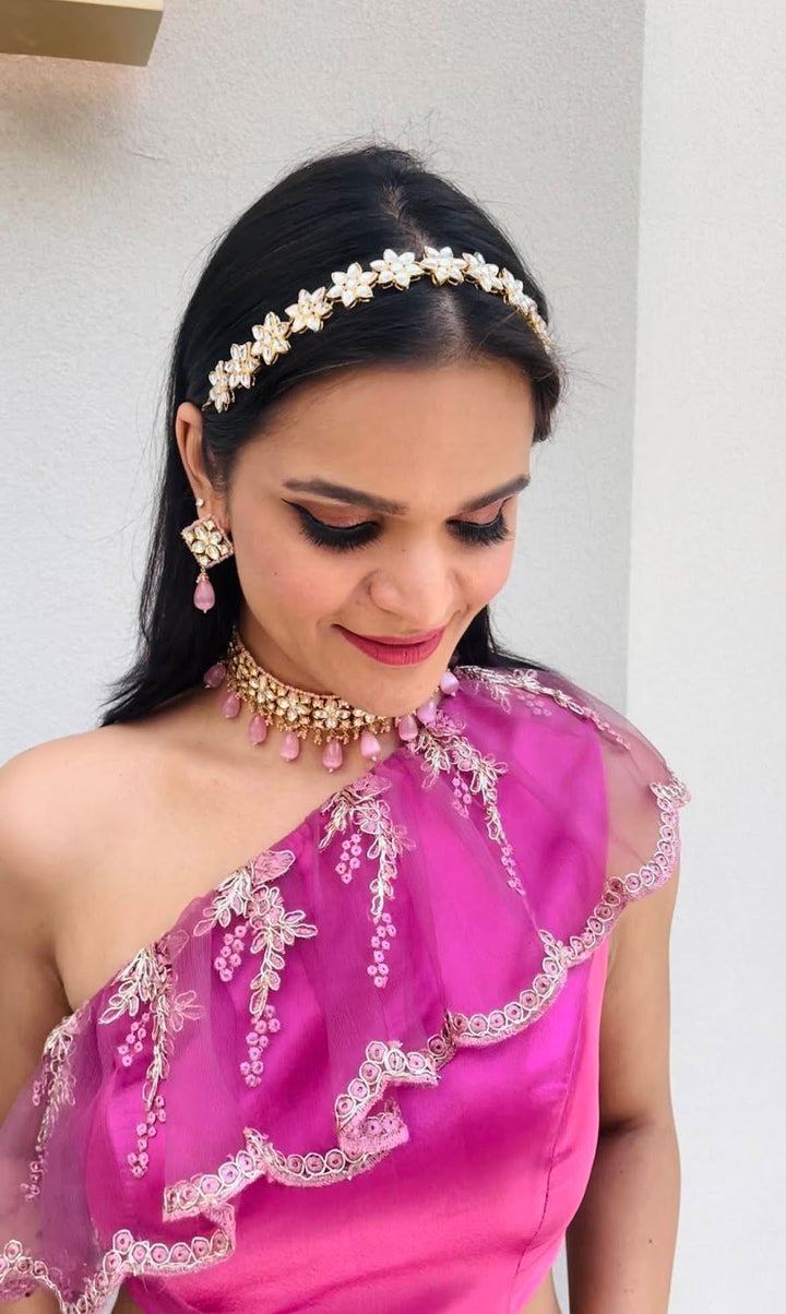 Kundan Star, Flower and Dew Drop Jewellery Headbands|Inaayat by Divya Taimni
